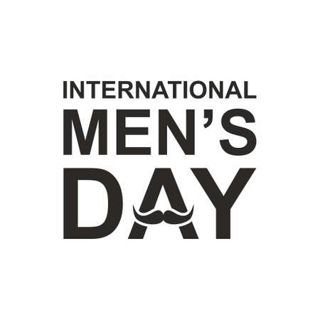 International mens day on white background vector illustrationのイラスト素材