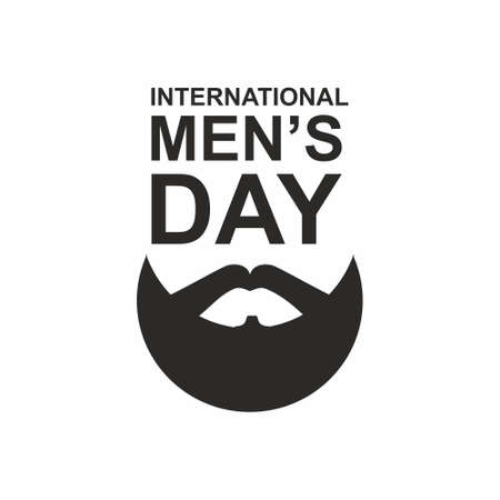 International mens day on white background vector illustrationのイラスト素材