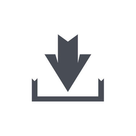 Download Icon on white background vector illustrationのイラスト素材
