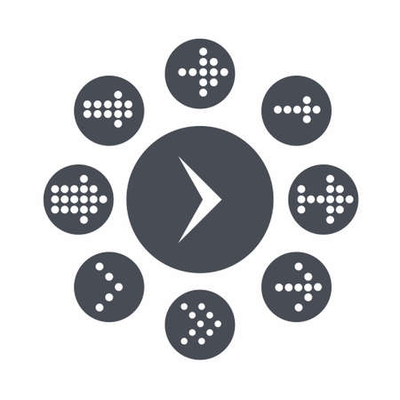 Arrow icon set on white background vector illustrationのイラスト素材