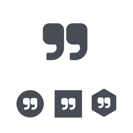 Quote icon on white background vector illustrationのイラスト素材