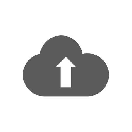 Cloud upload icon on white background  illustrationのイラスト素材
