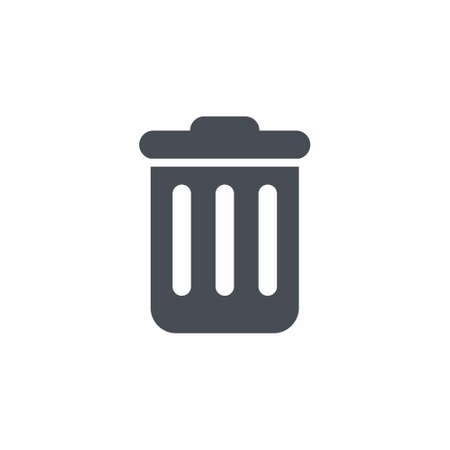 Recycle bin icon on white background vector illustrationのイラスト素材
