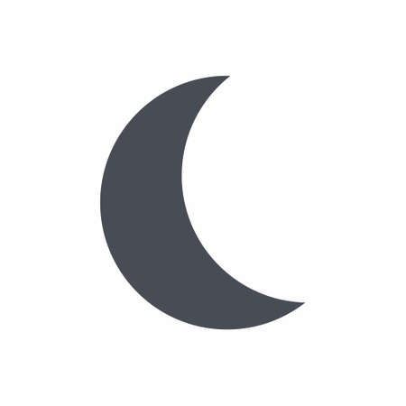 Moon icon on white background illustrationのイラスト素材