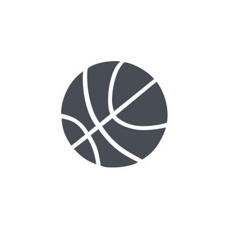 Basketball ball icon on white background illustrationのイラスト素材