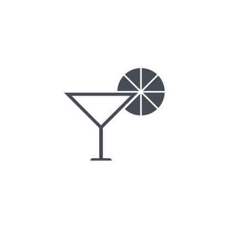 Cocktail icon on white background  illustrationのイラスト素材