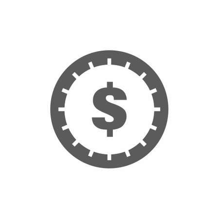 Coin icon on white background vector illustrationのイラスト素材