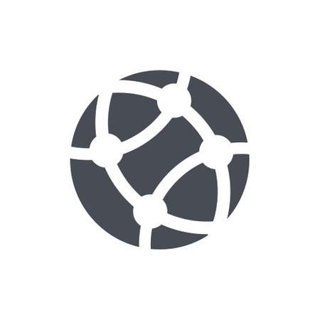 Globe icon on white background vector illustrationのイラスト素材