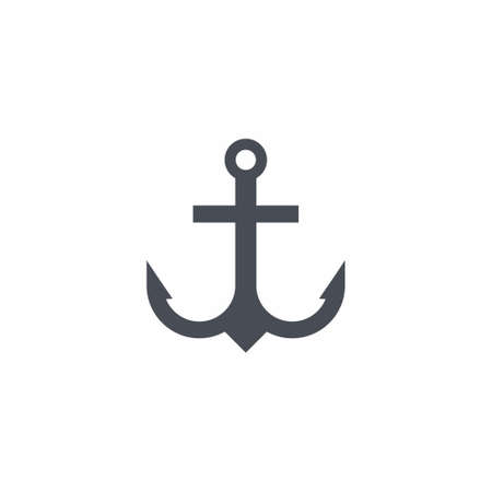 Anchor icon on white background vector illustrationのイラスト素材