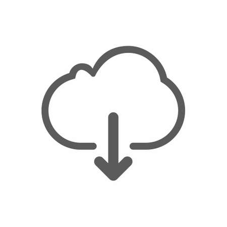Download Icon on white background vector illustrationのイラスト素材