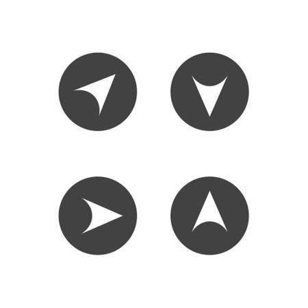 Arrow icon set on white background vector illustrationのイラスト素材