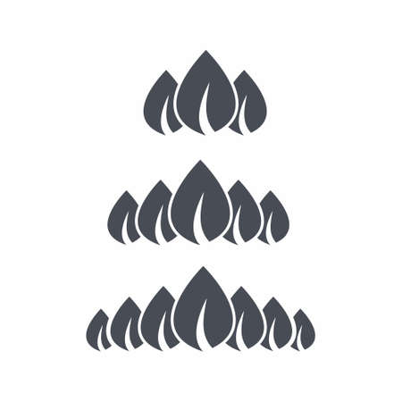 Leaves Icon set on white background vector illustrationのイラスト素材