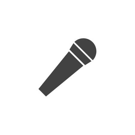 Microphone icon on white background illustrationのイラスト素材