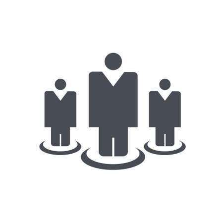 People group Icon on white background vector illustrationのイラスト素材