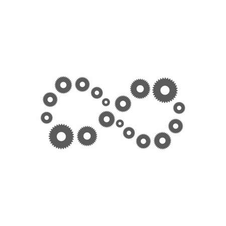 Infinity Icon on white background  illustrationのイラスト素材