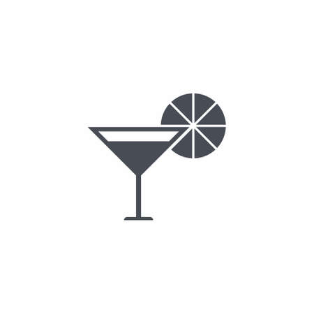 Cocktail icon on white background illustrationのイラスト素材