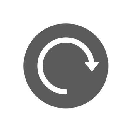 Refresh icon on white background vector illustrationのイラスト素材
