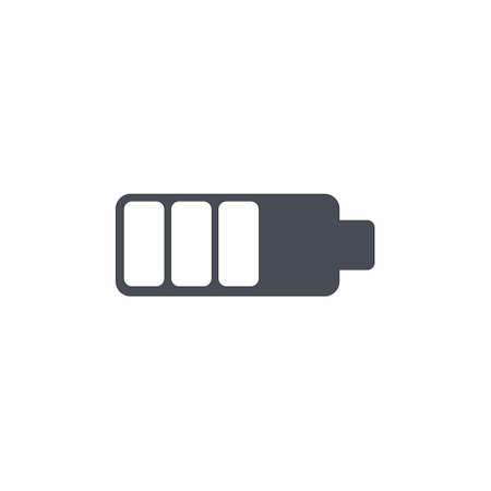 Battery icon on white background vector illustrationのイラスト素材
