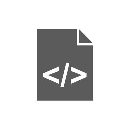 Code icon on white background vector illustrationのイラスト素材