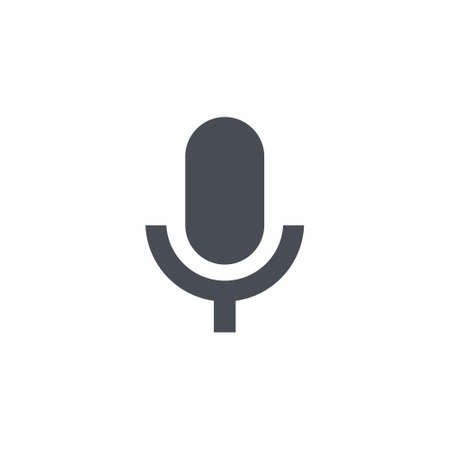 Microphone icon on white background vector illustrationのイラスト素材