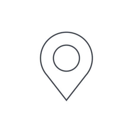 Map pin icon on white background vector illustrationのイラスト素材