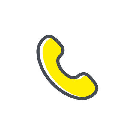 Telephone icon on white background vector illustrationのイラスト素材