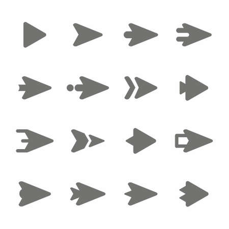 Arrow Icon set on white background vector illustrationのイラスト素材