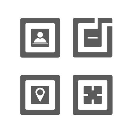 Web design Icon set on white background vector illustrationのイラスト素材