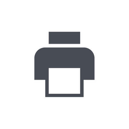Printer icon on white background vector illustrationのイラスト素材