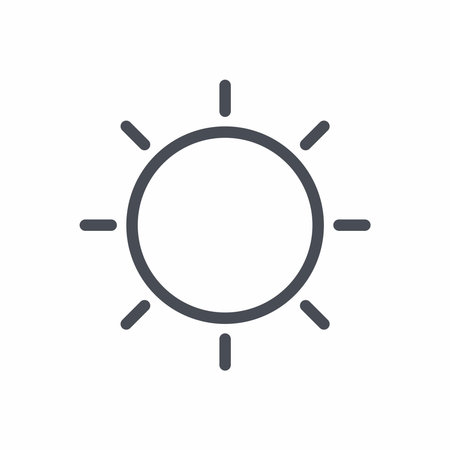 Sun icon on white background vector illustrationのイラスト素材