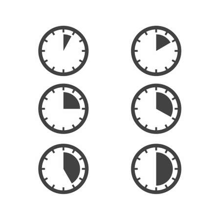 Timer Icon set on white background vector illustrationのイラスト素材