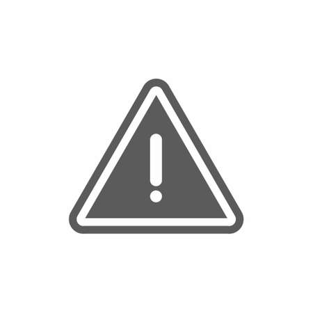Hazard warning sign Icon on white background vector illustrationのイラスト素材