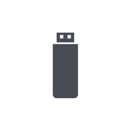 USB Flash Drive Icon on white background vector illustrationのイラスト素材