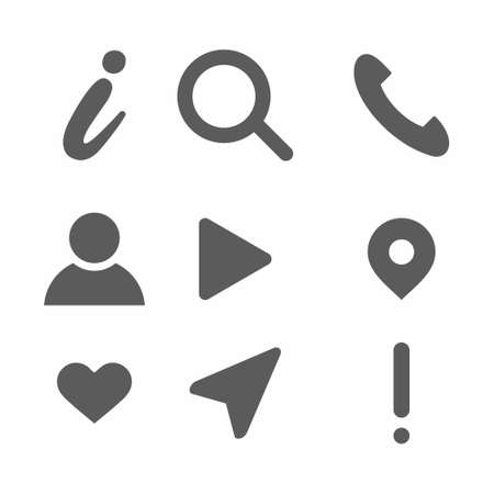 Web design Icon set on white background vector illustrationのイラスト素材