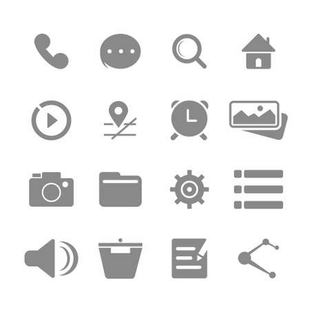 Web design Icon set on white background vector illustrationのイラスト素材