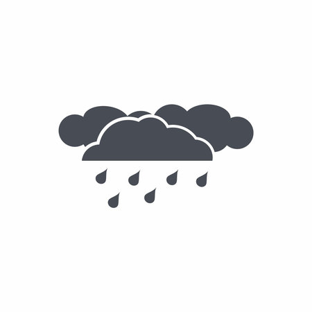 Rain cloud Icon on white background vector illustration