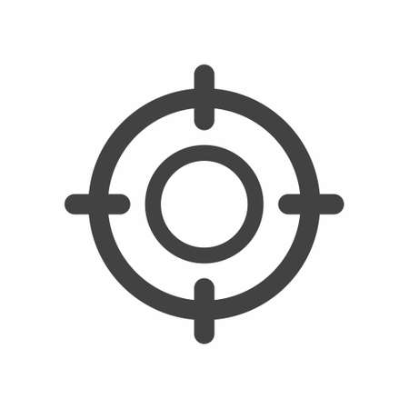 Aim Target Icon on white background vector illustrationのイラスト素材