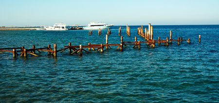 Bay near desert in the exotic country.の写真素材