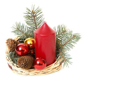 Holiday ornament isolated on a white background.の写真素材