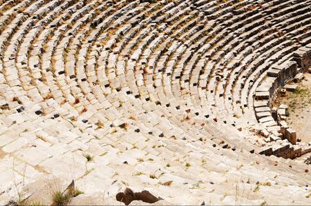 Antique,ancient ruins of theatre in Myra. Turkey.の写真素材