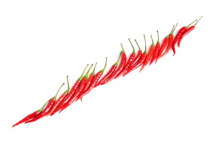 Splendid ripe peppers isolated on a white background.の写真素材