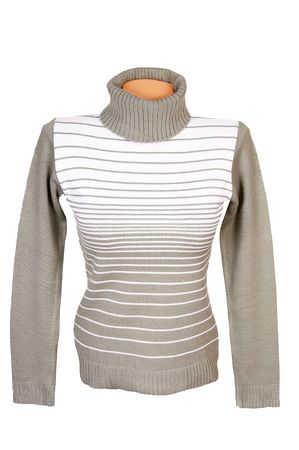 Modern warm sweater isolated on a white background.の写真素材