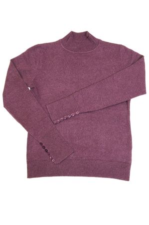 Comfortable lilac sweater isolated on a white background.の写真素材