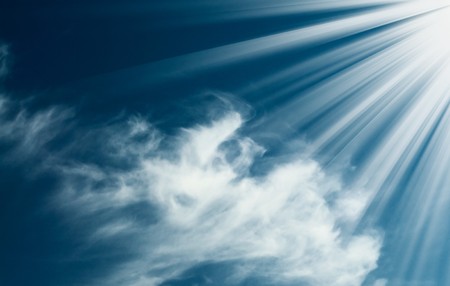 Fantastic image of blue sky.の写真素材