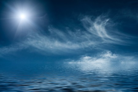 Lovely  gently sun above sea.の写真素材