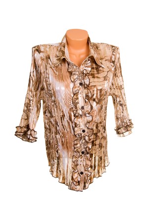 Trendy blouse isolated on a white background.の写真素材