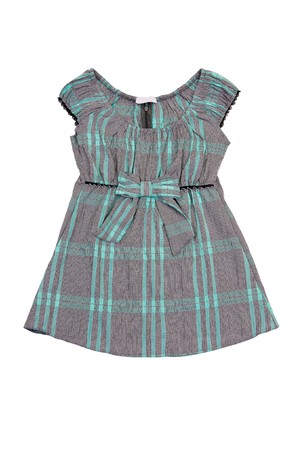 Green-gray tunic isolated on a white background.の写真素材