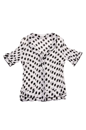 Chic blouse isolated on a white background.の写真素材