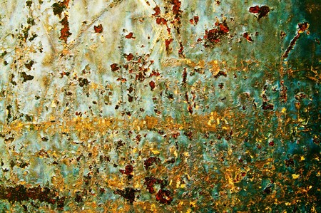 Green rusting iron sheet can be used as background.の写真素材