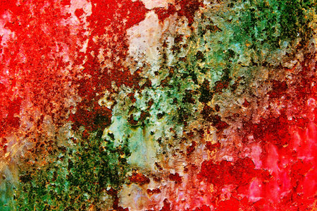 Obsolete surface old colorful metal sheet.の写真素材